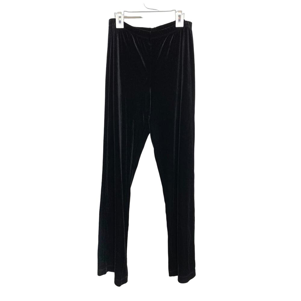90s High Rise Velvet Pants Pull On Straight Leg Small Elementz High Waist
